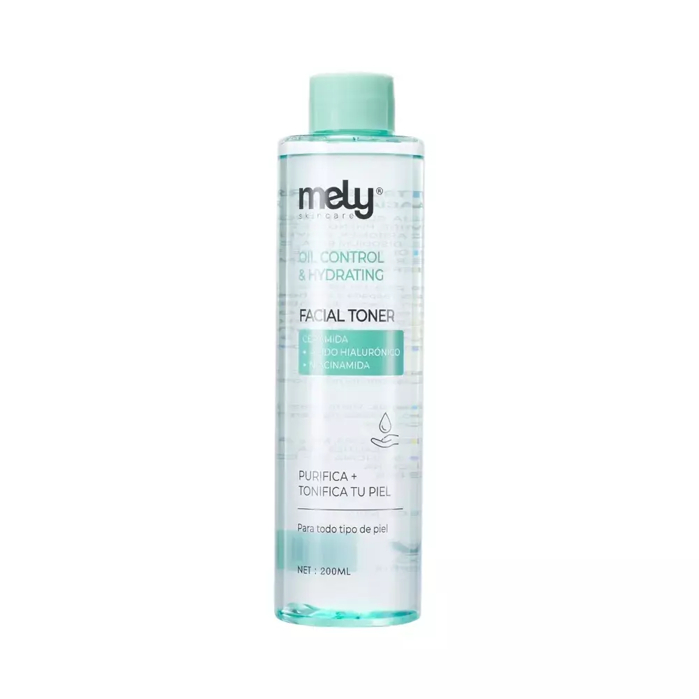 Tonico facial hidratante con control de grasa Mely 200ml verde